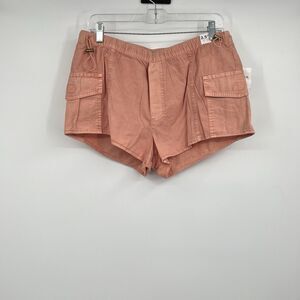 Arizona Womens M Rust Color Low Rise Pull-On Short 2.5” 100% Cotton Pockets